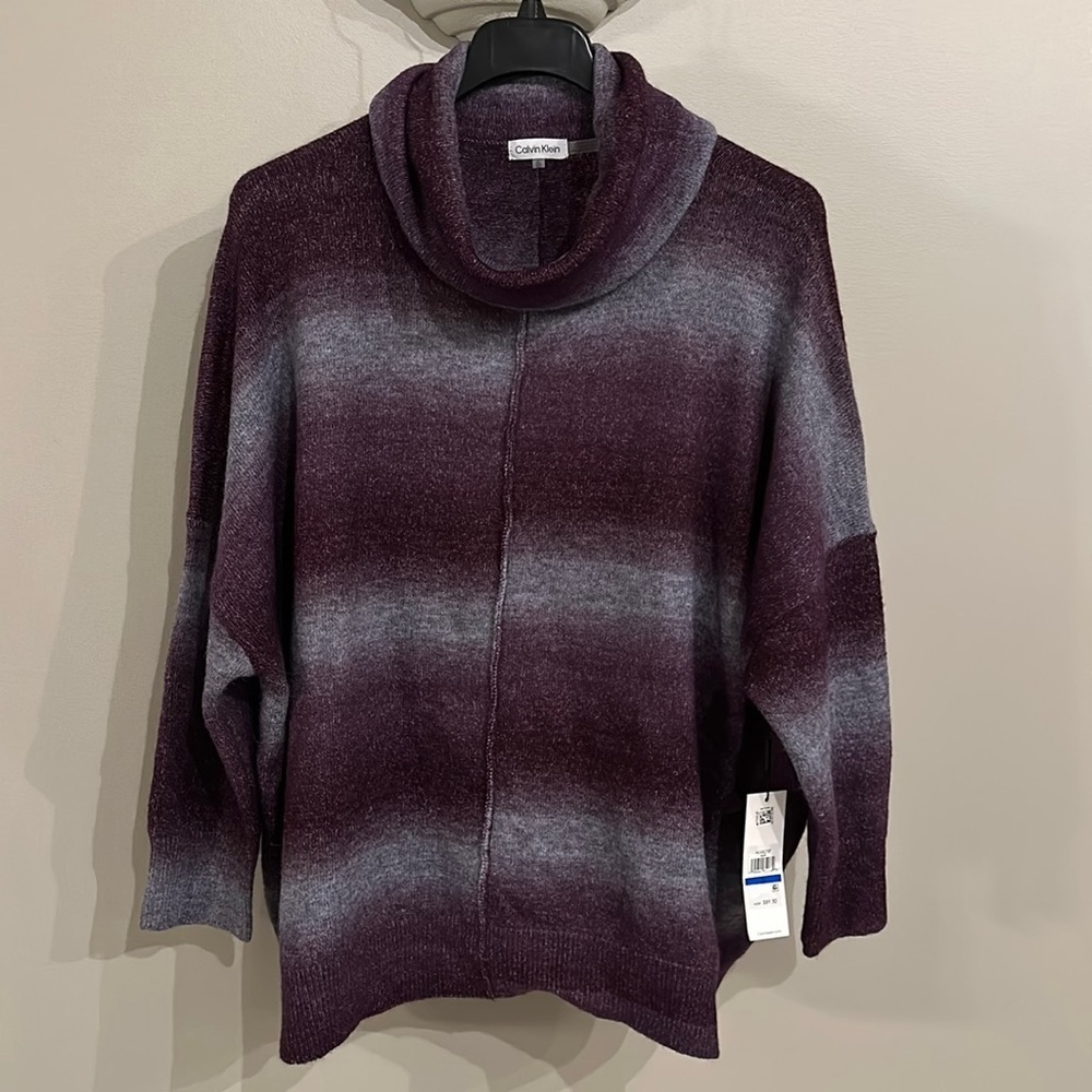 NWT Calvin Klein cowl neck ombré sweater​